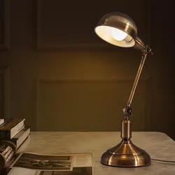 American Style Retro Light Luxury Eye Care Table Lamp Creative Learning Desk Lamp European Style Living Room Bedroom BedsideLamp