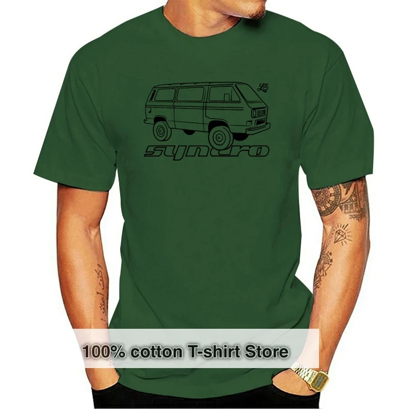 T-shirt t3 bus syncro detail iert schrift zug bus & bug leif steil sommer o neck tops