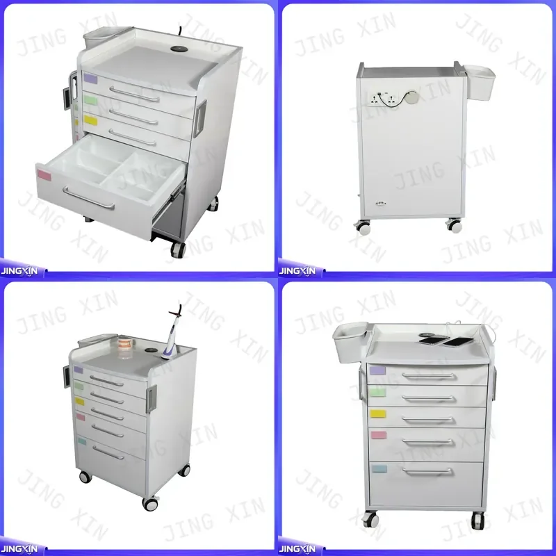 custom for Medical Dental Trolley Cabinet Clinic Use Mobile Cart Storage Unit with Drawers Hospital Equipment Organizer