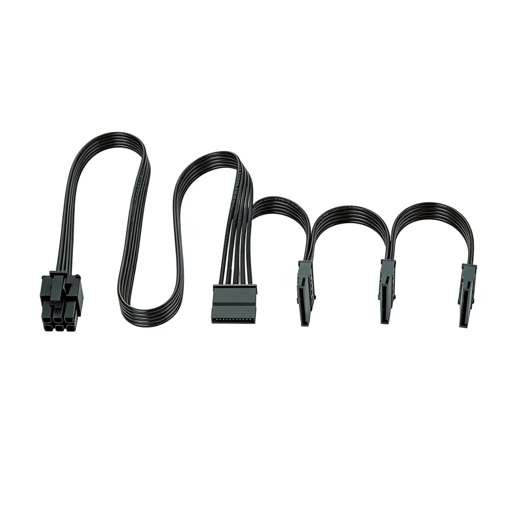 6Pin to 4 SATA for Corsair Type 3 & Type 4 PSU, HDD SSD Power Cable for Corsair AX-i HX-i HX TX-M CS-M CX-M RM RM-i RM-x RM-e SF