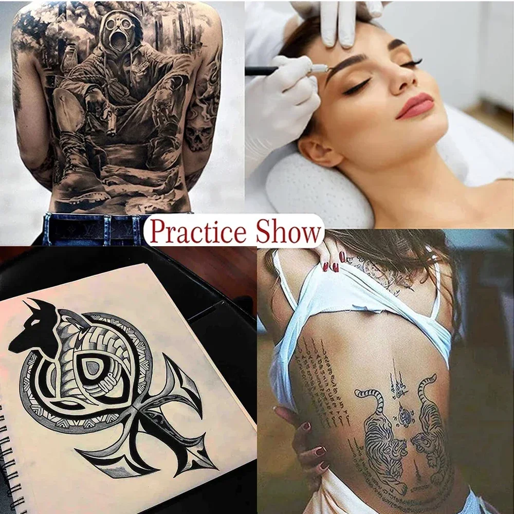 Tatuagem em branco prática pele para iniciantes, pintura sobrancelha, Double Side, couro sintético, rosa, pele falsa, pele falsa, pele falsa, tatuagem exercício ferramenta, 1-100pcs