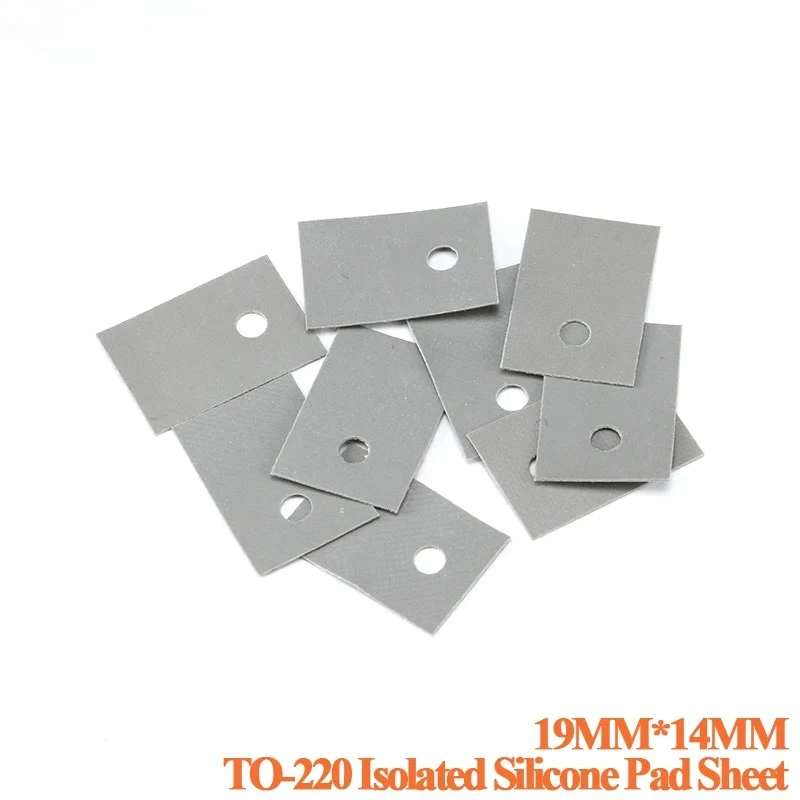 100pcs/5pcs TO-3P TO-220 TO220 Isolated Silicone Pad Sheet Strip Heatsink Shim 25mm*20mm 25mmx20mm 19MM*14MM