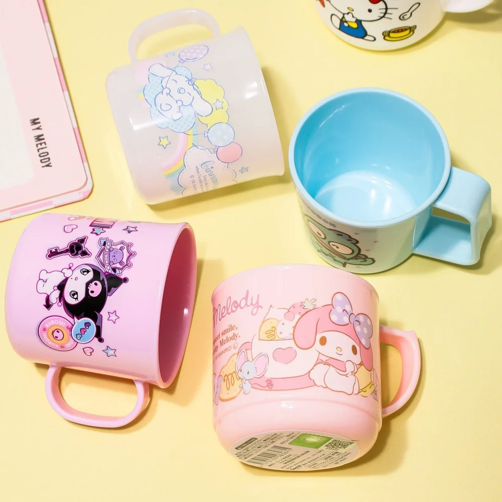 1pc Cute Cinnamoroll Kuromi Melody Cartoons 240ml Drinking Cup with Straw Slot - Durable Vinyl Spill-Proof Lid view 2