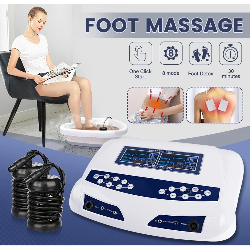 Dual Foot Detox Machine Ionic Cleanse Best Selling HK- 805D Detox Machine Two People Detox Foot SPA