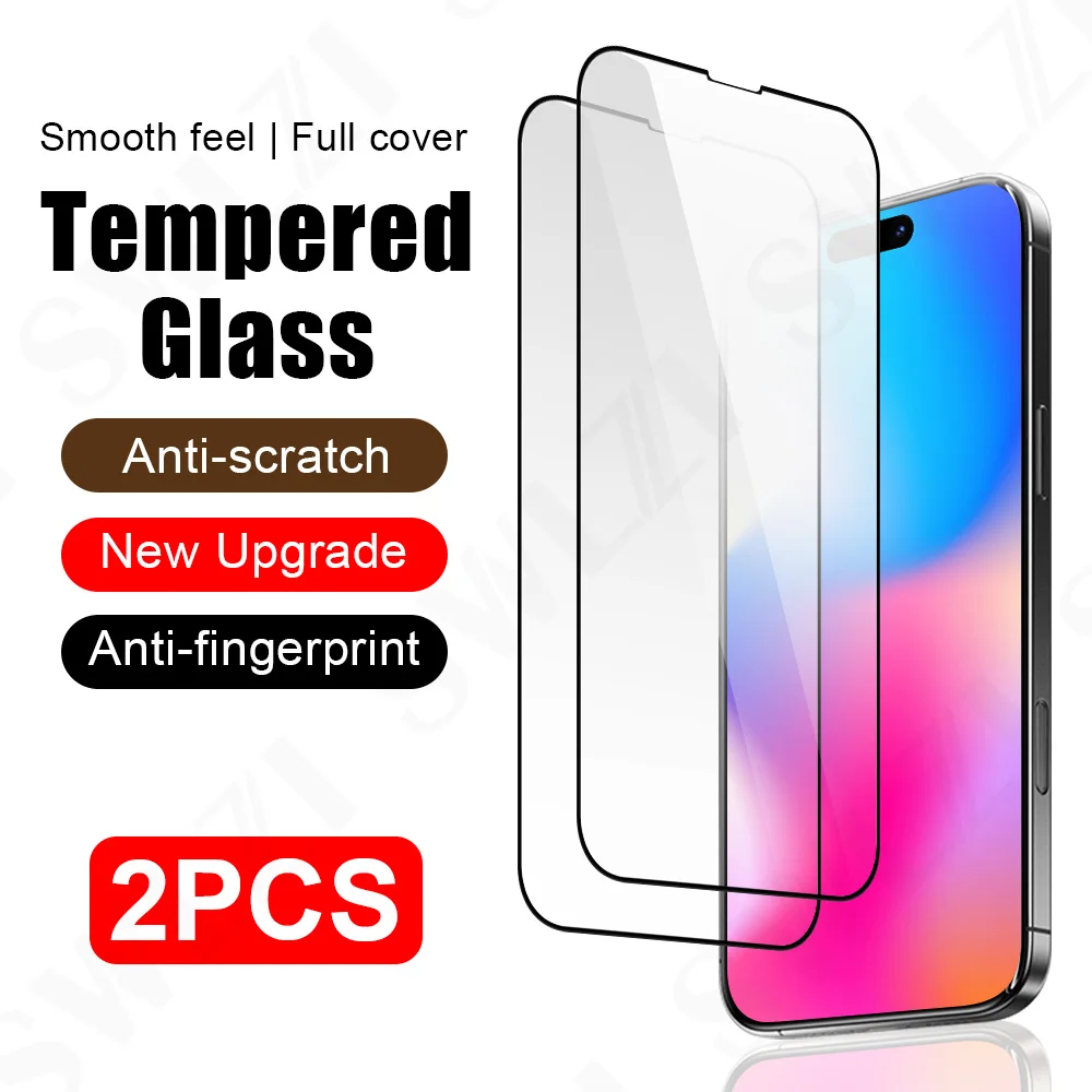 

Защитная пленка для экрана телефона, 2 шт., для iPhone 17 Pro Max 16E, стекло для смартфона 15 Plus 14 Pro, закаленное стекло 13 12, защитная пленка 11 XS