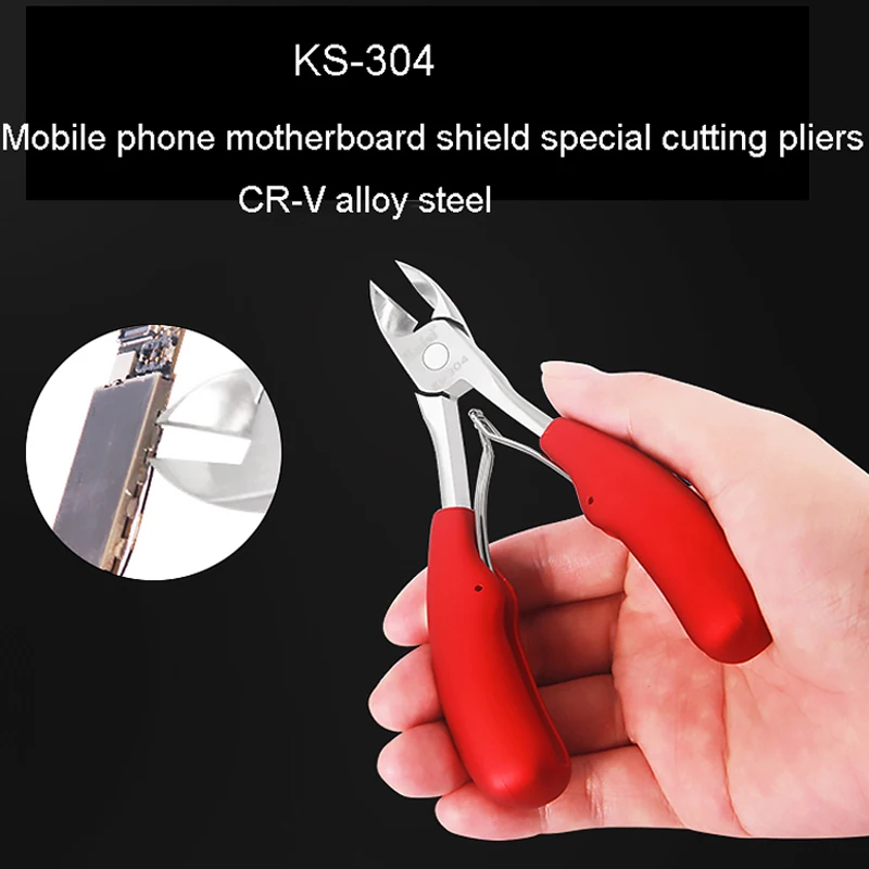 

Kaisi Ks-304 Cr-v Alloy Steel Cutting Pliers Shielding Cover Precision High Hardness Sharp for Phone Motherboard Repair