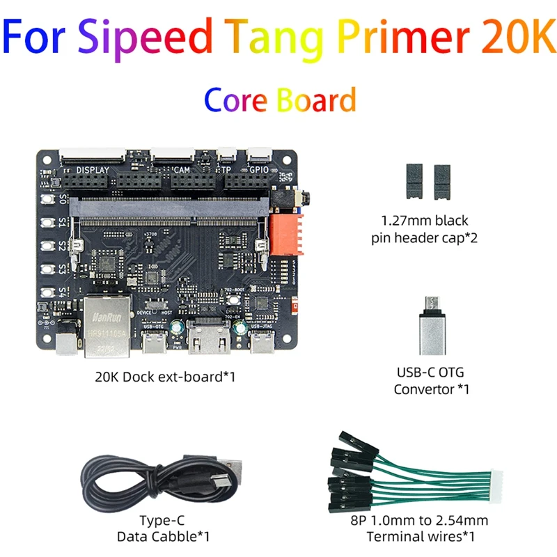 Top-For Sipeed Tang Primer 20K Dock Board Kits Development Board 128M DDR3 GOWIN GW2A FPGA Goai Dock Board Minimum System