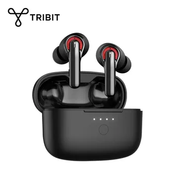 Tribit FlyBuds C1 트루 와이어리스 이어버드, 블루투스 5.2, 4 마이크, 50H 재생 시간 클리어 통화, 볼륨 조절