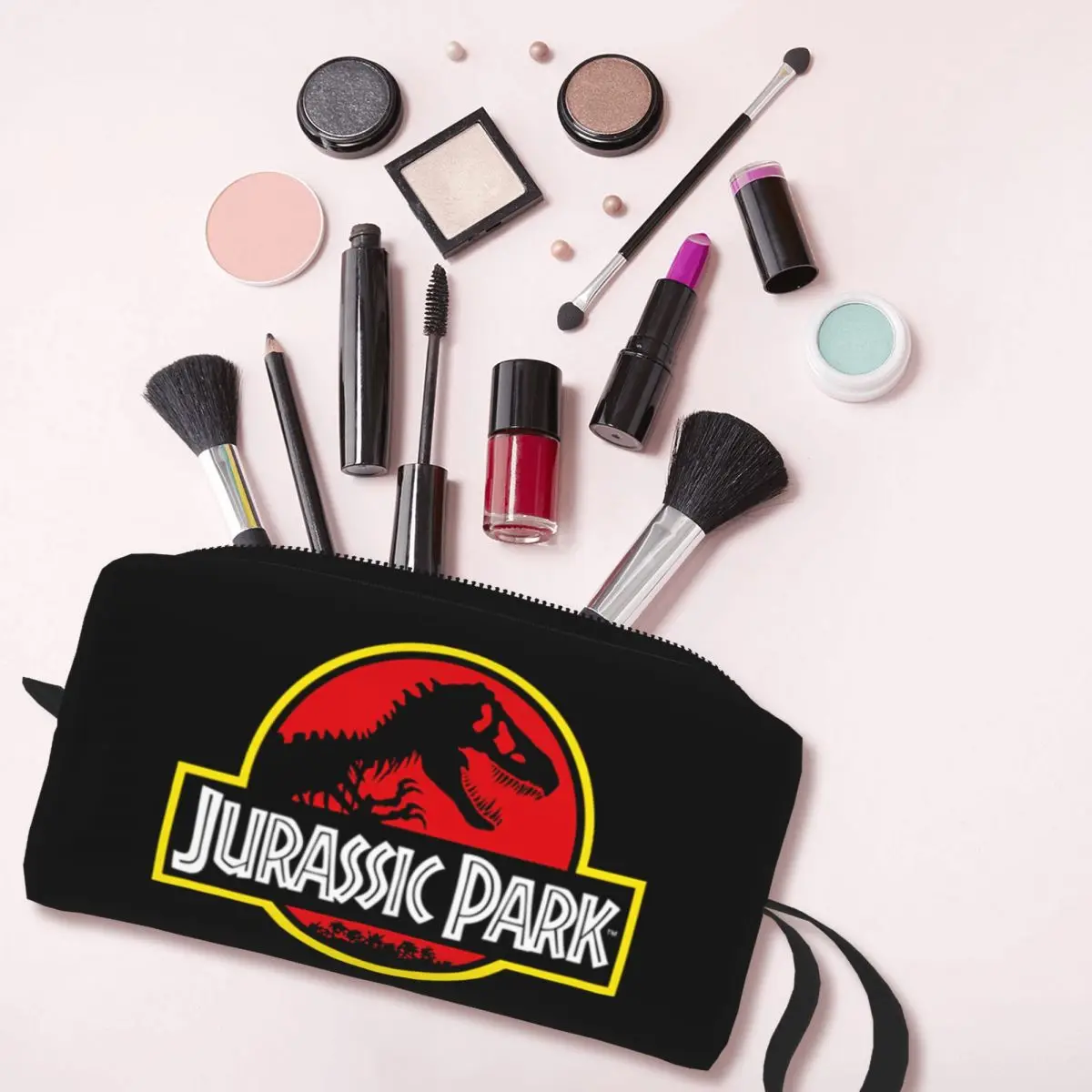 Custom Jurassics Park Toiletry Bag Women Dinosaur World Cosmetic Makeup Organizer Ladies Beauty Storage Dopp Kit Case