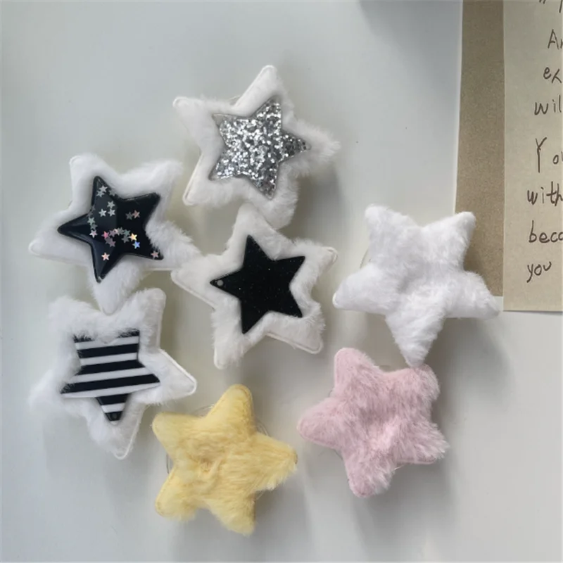 

Теплый плюшевый держатель для мобильного телефона с мультяшной звездой, подставка для мобильного телефона, кронштейн для IPhone 13 14, Samsung Huawei, складной Hoder