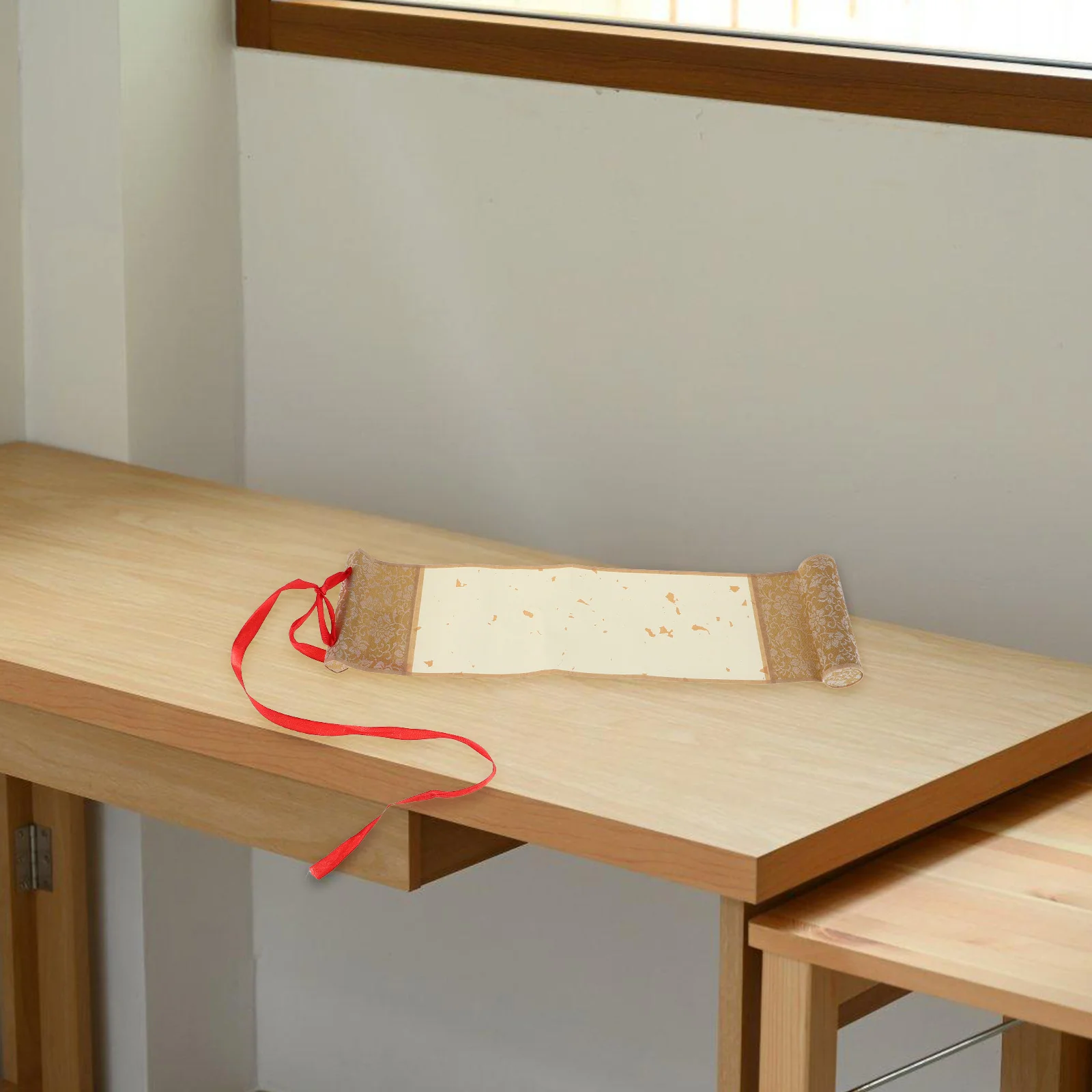 2Pcs Mini Calligraphy Scroll Blank Paper - Compact Lightweight Chinese Art Supplies for DIY Painting and Creative Projects