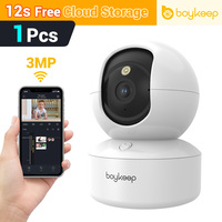 BoyKeep 3MP 5G/2.4GHz WiFi Indoor Home Security IP Smart Baby Monitor Camera Automatic Tracking 24/7 Video Surveillance Camera