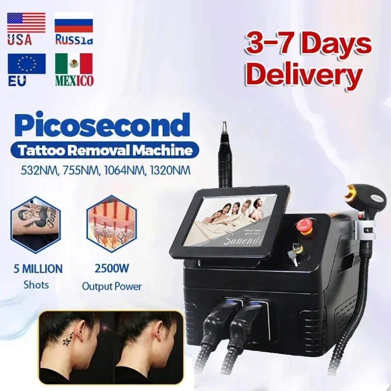 laser picosecond professional Newest  Q switch Nd Yag Laser Tattoo Removal picosecond beauty salon machine High power powerful