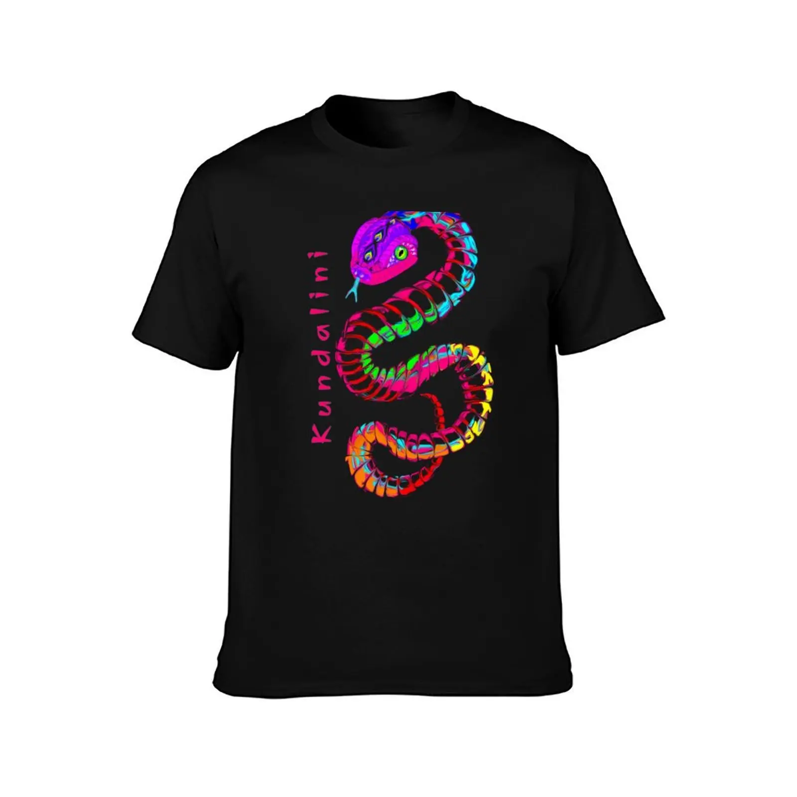 Snake kundalini Colour Abstract T-Shirt Summer Holiday Casual Tee T-Shirt