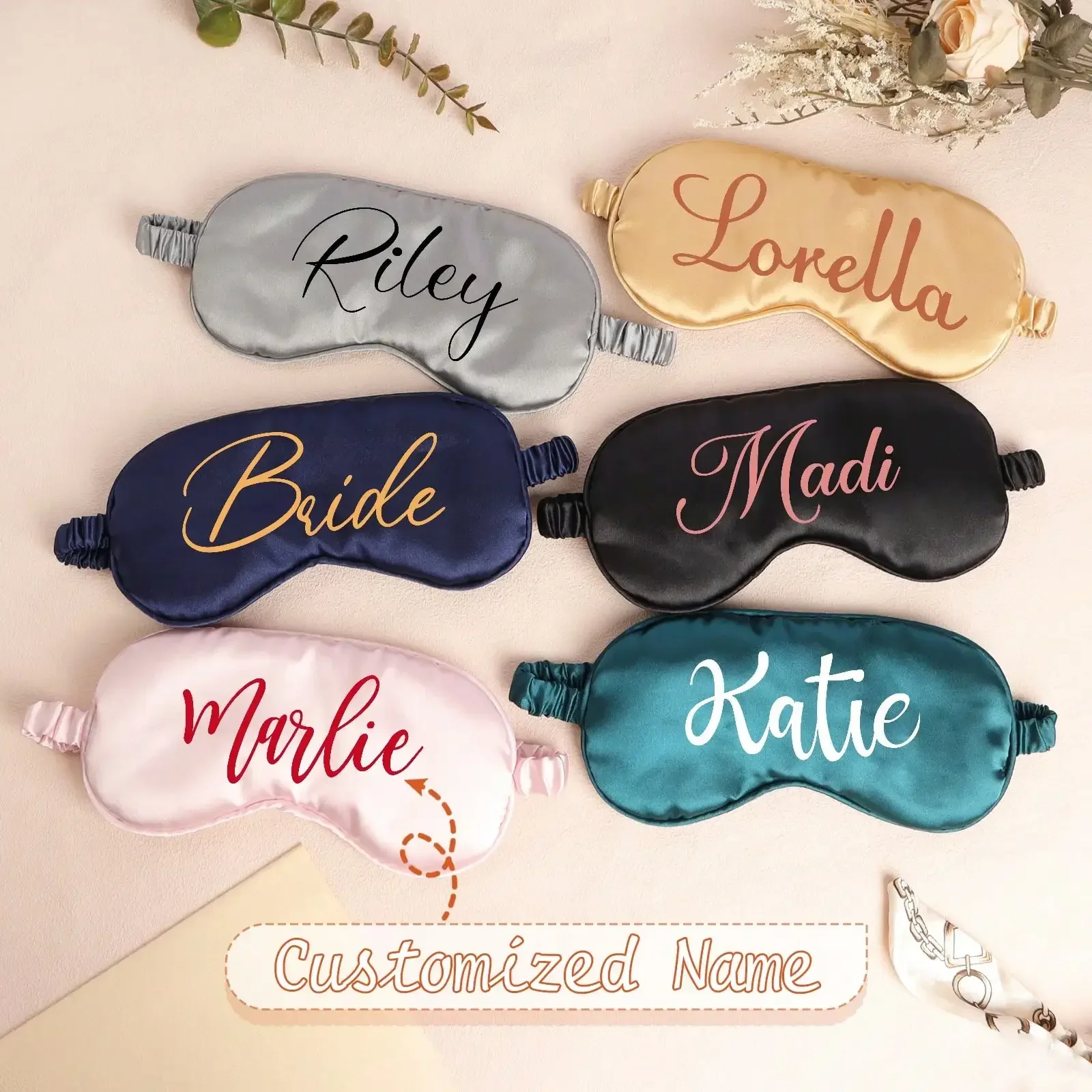 

Personalized Customized Name Satin Eye Mask For Sleeping Birthday Party Sleepover Gift Anniversary Customized Monogram Bachelorette Favor Adult Kids,Multi-Functional,Ornamental,Letter,Solid Color,Exquisite,Stylish,Vintage,Modern,Colorful,Leisure,Basics,Ca