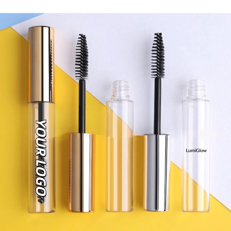 【ロゴカスタム】50個 カスタマイズ可能 10ml 電気メッキ リップカラーチューブ 丸型 アイブラック 空ボトル 少量カスタム工場