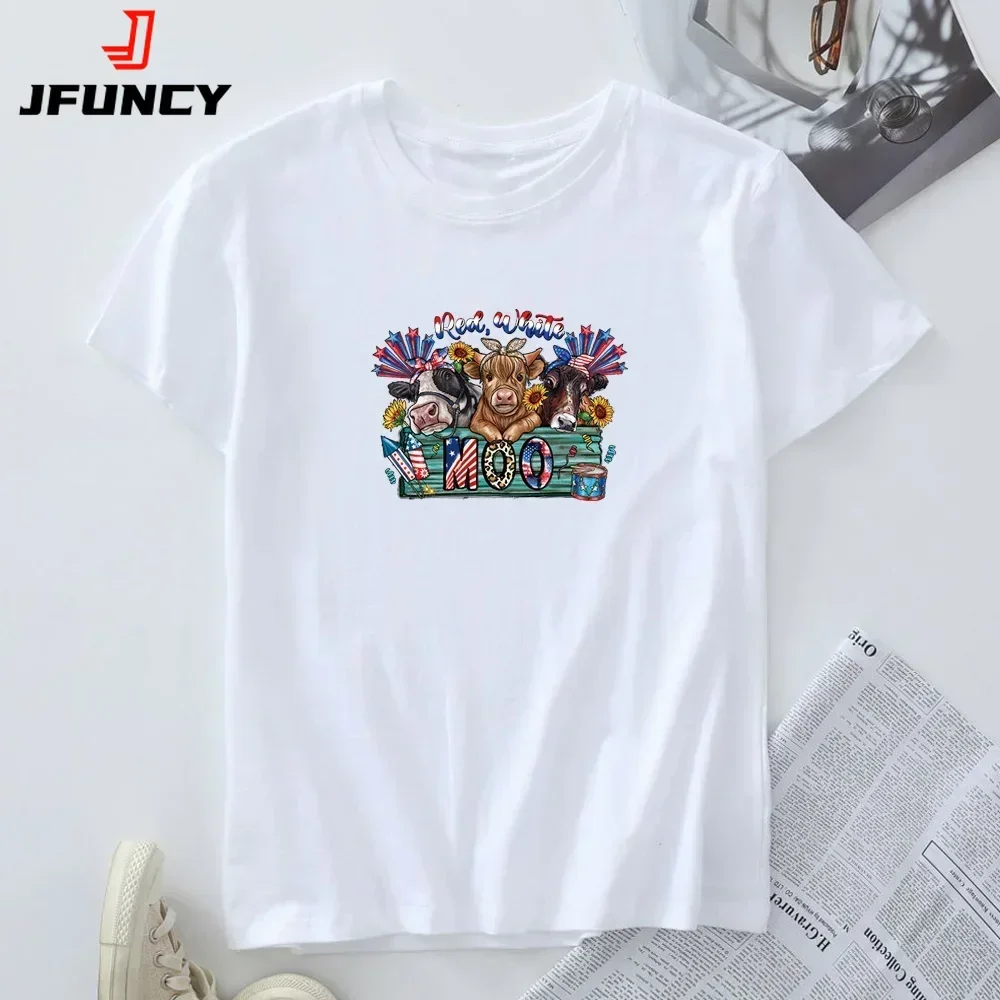 

100% Cotton Tees Women's Top Plus Size Summer Short Sleeve T-shirt Woman Clothing Female Tshirt 2024 Fashion Graphic T Shirts