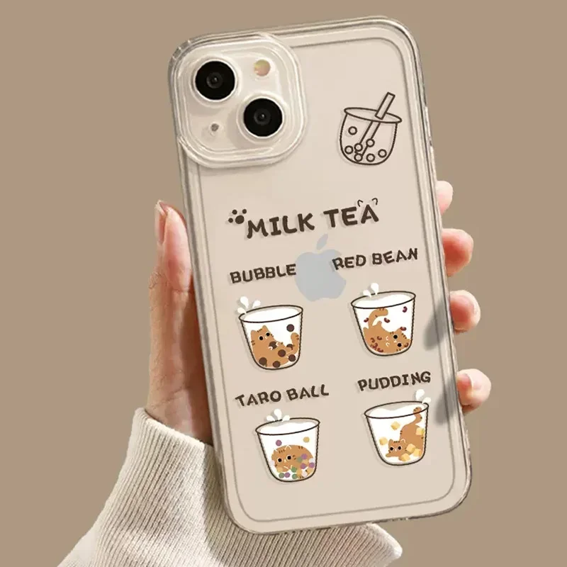 Funny Cat Capybara Transparent Phone Case For iPhone 16 14 15 13 11 12 Pro Max 13Mini SE 7 8 15 Plus Clear Cover Fundas Bag Skin