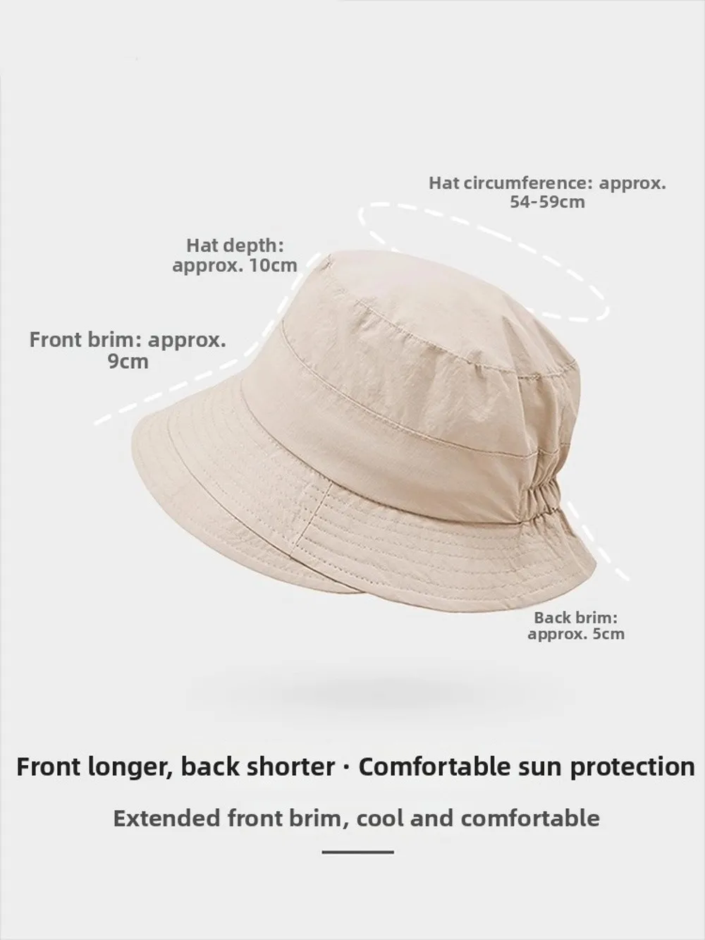 Lässiger Fischerhut mit breiter Krempe, dünner, sonnenschützender Fischerhut, UV-Schutz, japanischer Stil, Angelkappen, Camping – Detail 5