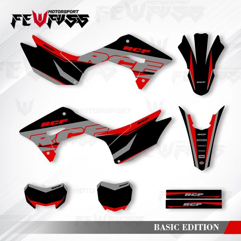 

Fewfuss Graphics Decals Stickers Motorcycle Background Custom For HONDA CRF250 CRF250F 2019 2020 2021 19-21 CRF250F