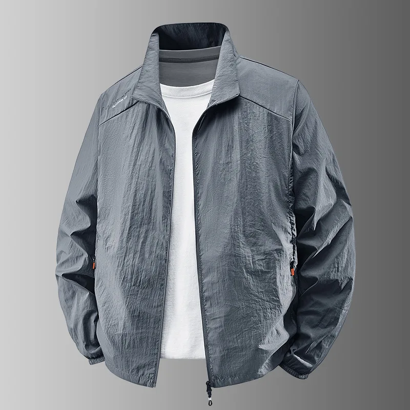 Summer Outdoor Hiking Coats Quick Dry Sun-Protective Thin Jacket Men Hiking Fishing Cycling Hooded Gym Sport Windbreaker