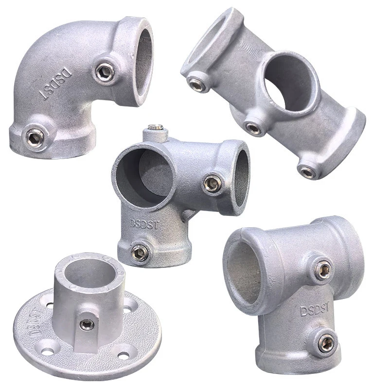 Hardware Alloy Connector Elbow Tee Base Flat Three-dimensional Fitting Connection Fastener Sliver 20/25mm Steel Tube Shelf