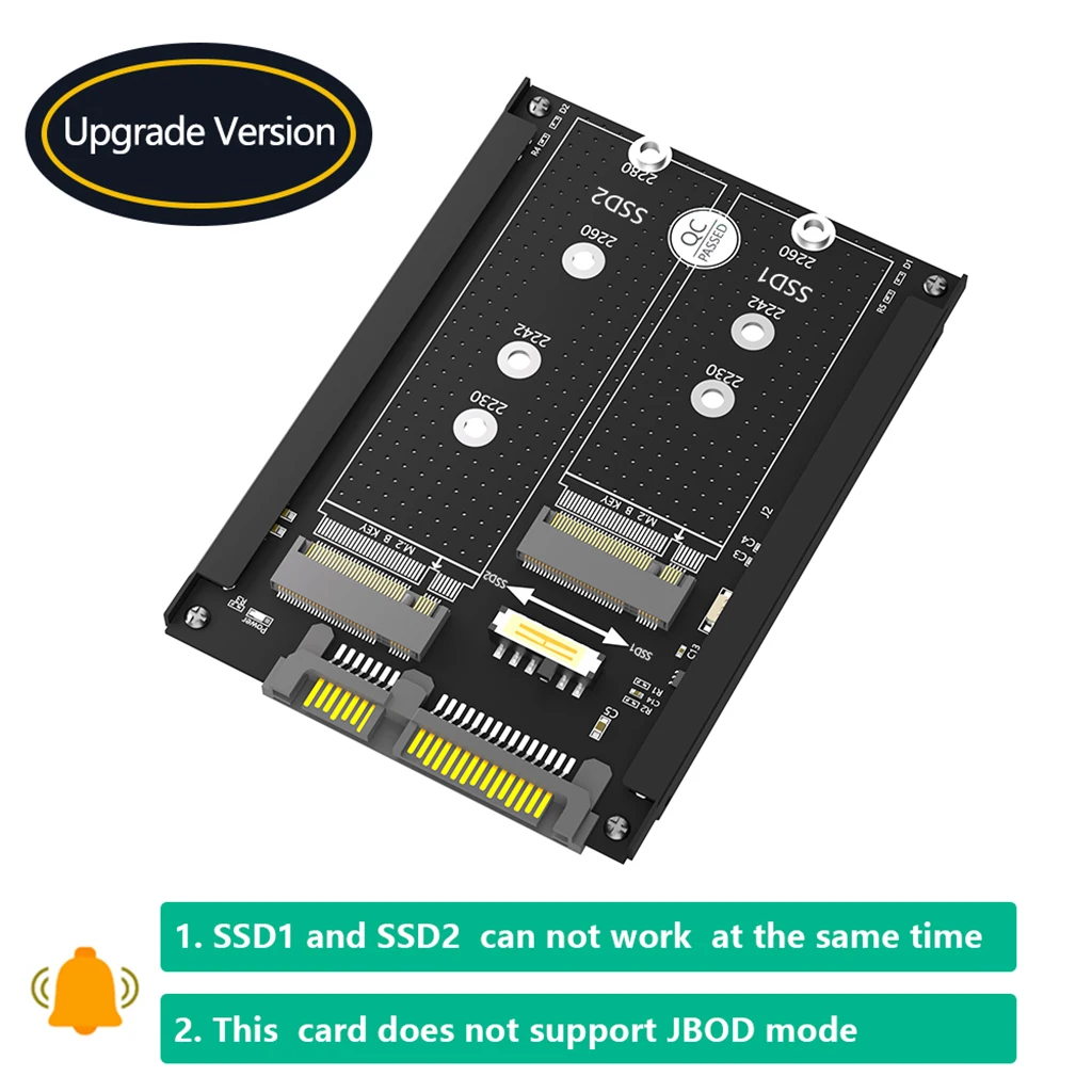 Dual  M.2 B Key/B&M Key SSD to 2.5