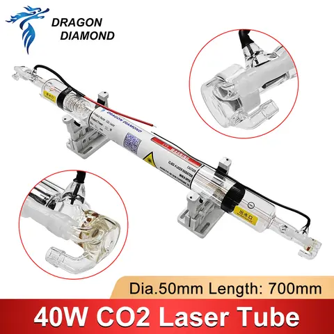 40W Co2 레이저 튜브 길이 700MM 유리 레이저 램프 Co2 레이저 조각 절단기 K40 시리즈 고품질