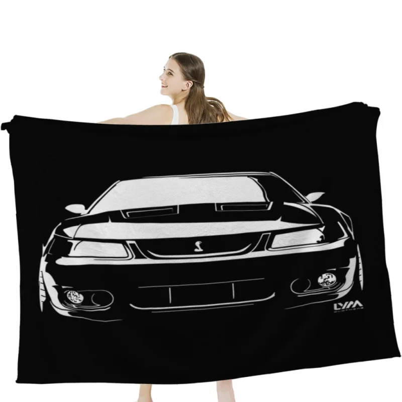 03-04 Ford Mustang Cobra Terminator Soft Velvet Blanket Lightweight Bed Blanket Home Decor Fleece Blanket