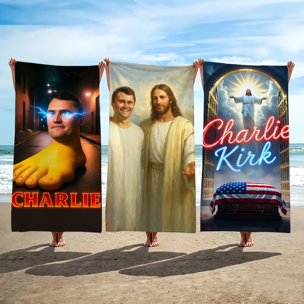 Charlie Kirk Towel Beach Towel Travel Lightweight Skin Friendly for Pool Beach Camping Cruise Summer