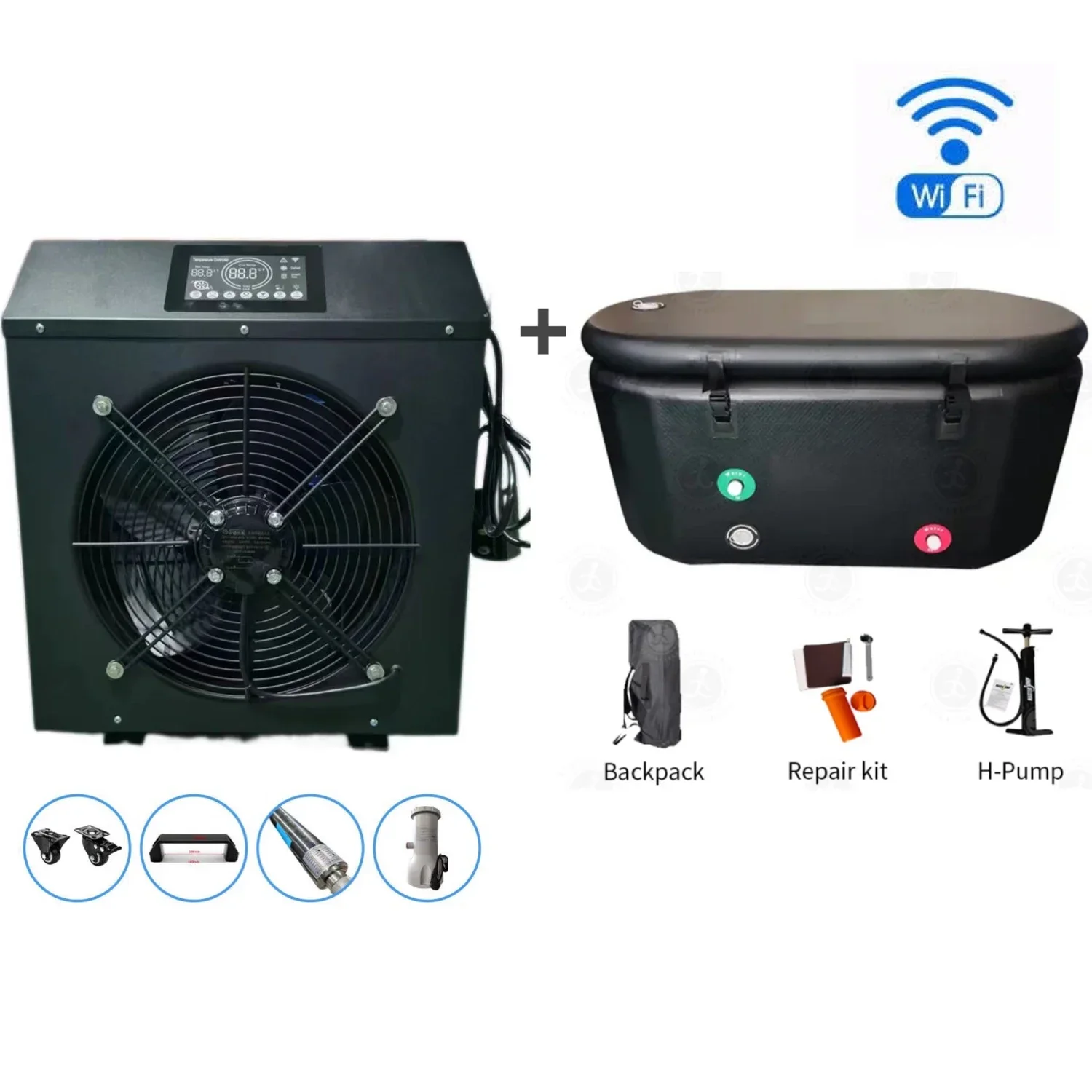 

2024 New Professional Athlete 1h Cold Water Ice Bath Chiller, Cold Water Circulation System Carries WiFi Filtered Ozone UV