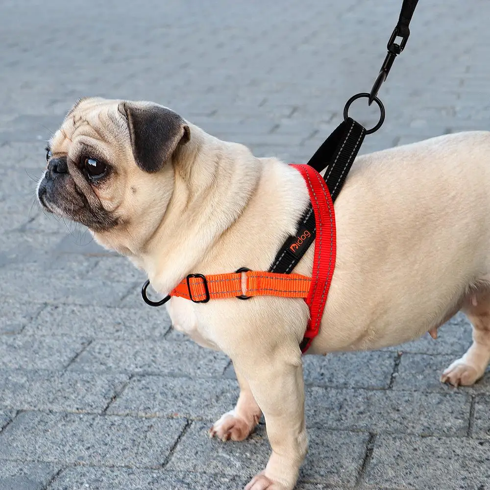 Reflective Nylon Dog Harness No Pull Dog Harnesses Adjustable Pet Walking Vest Durable For Small Large Dogs Pug Pitbull Bulldog