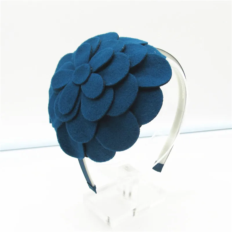 new fashion wool velvet flower hairband children fashion hair accessories with plastic band