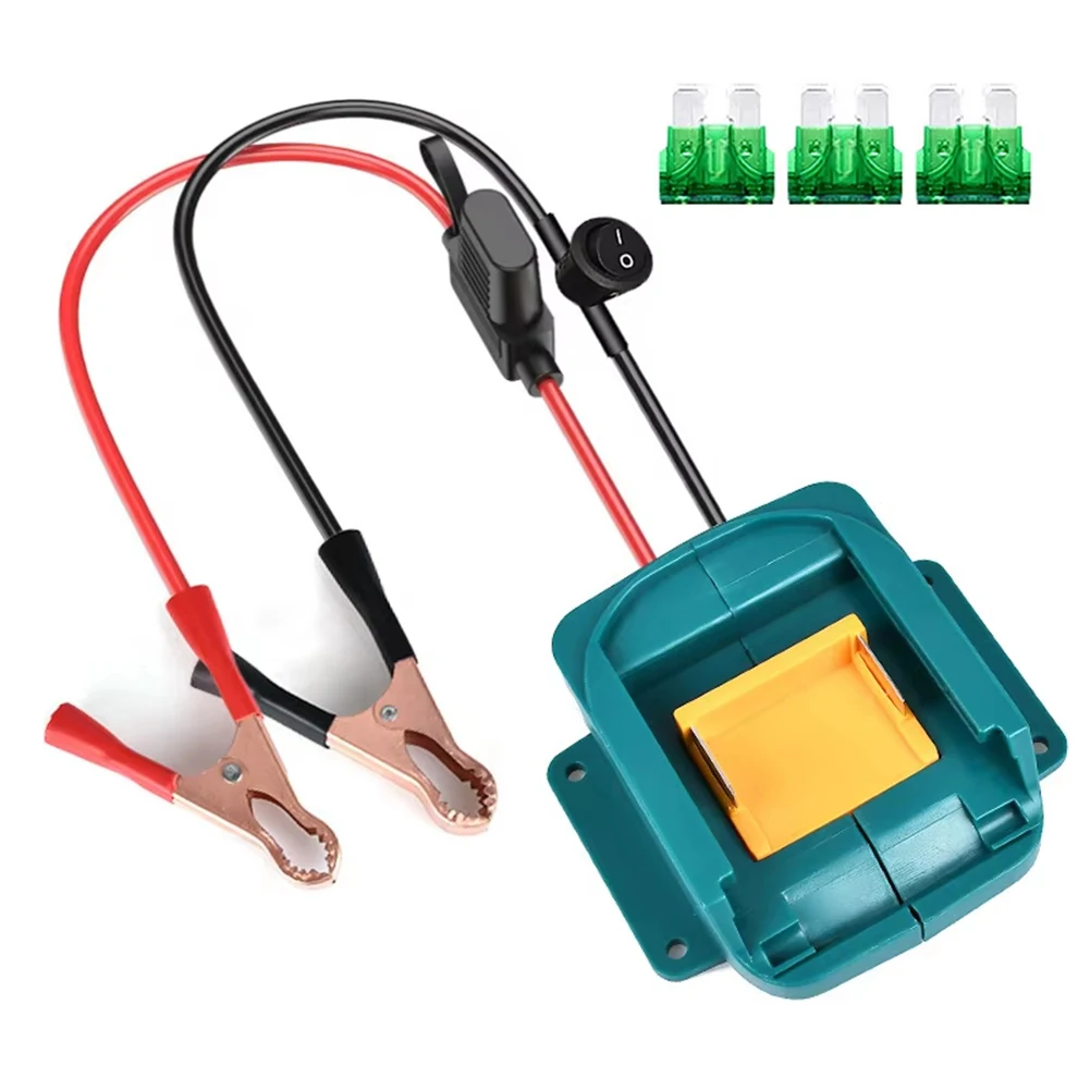 Car Igniter Jump Starter For 18V Lithium Battery Booster Cable Adapter Power Kit With Fuse Switch For Trucks SUV