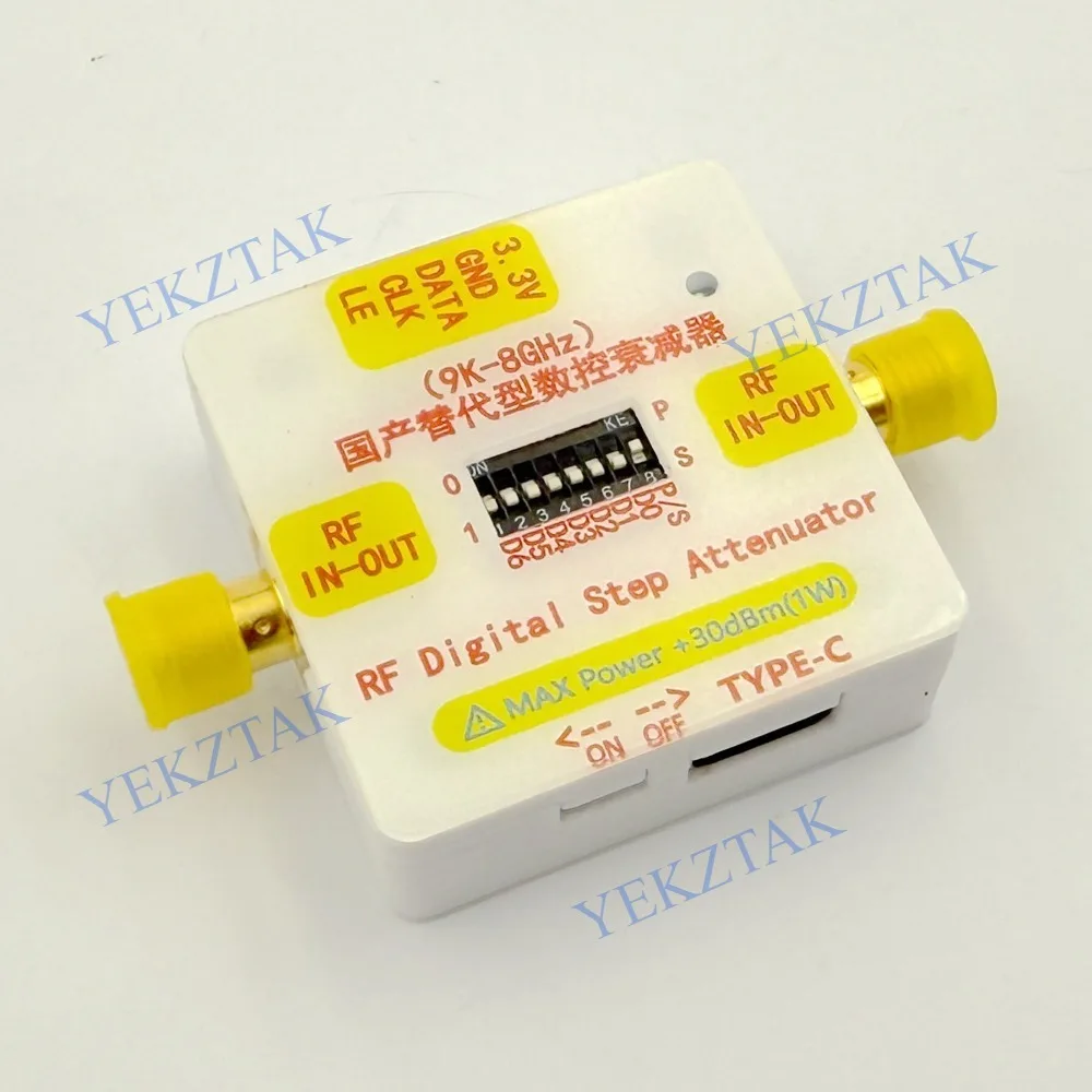 9KHz-8GHz Digital Programmable RF Adjustable Attenuator, Built-in LI Battery, Low-cost Alternative To PE43711