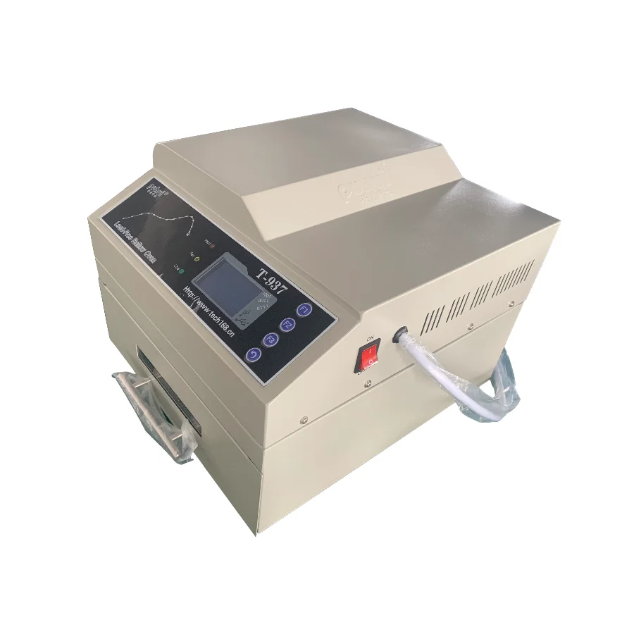 PUHUI T-937 Bleifreier Reflow-Ofen, 2300 W, Desktop-Infrarot-IC-Heizung, Reflow-Löten, Heißluft, BGA, SMD, SMT, genaue Temperatur