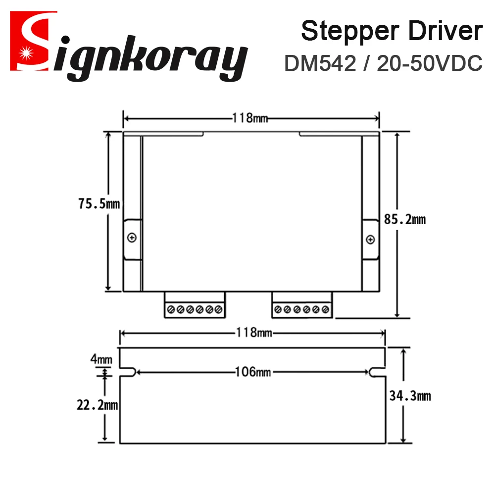 DM542 Stepper Motor Controller Nema17 Nema23 Nema34 Motor Stepper Driver Microstep Driver 20-50VDC 4.2A for 42 57 86 Motors