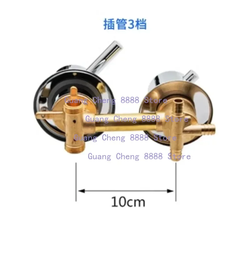 Bathroom Brass Faucet 3 Way Mixing Valve Water Outlet Thread Center Distance 10cm Shower Mixer Cabin Wall Mount Bathroom valve1x