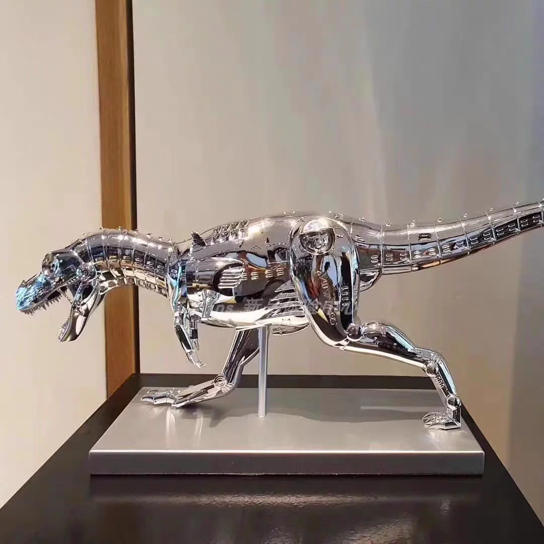 Resin Art Class - 最高級樹脂工芸品、電気メッキ加工の動物恐竜彫刻、アートギャラリー展示用、セクシーなロボットアクセント