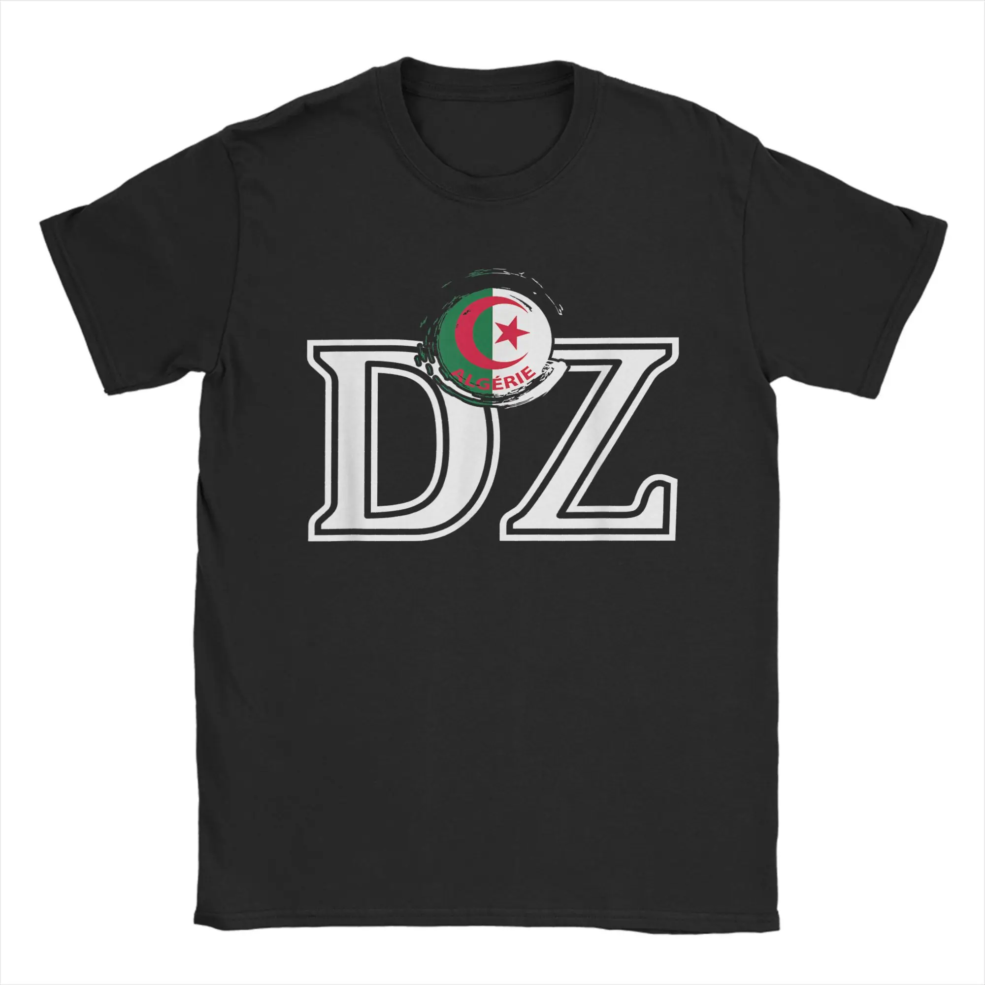 

Men T-Shirts DZ Algerian Flag Algeria Funny 100% Cotton Tees Short Sleeve Africa Arab T Shirt Crewneck Clothing Graphic