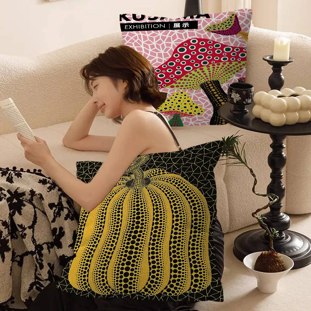Yayoi Kusama Pumpkin Flower Art Pillowcases Home Bedding Decorative Pillow Cover Wedding Super Soft Pillow Case