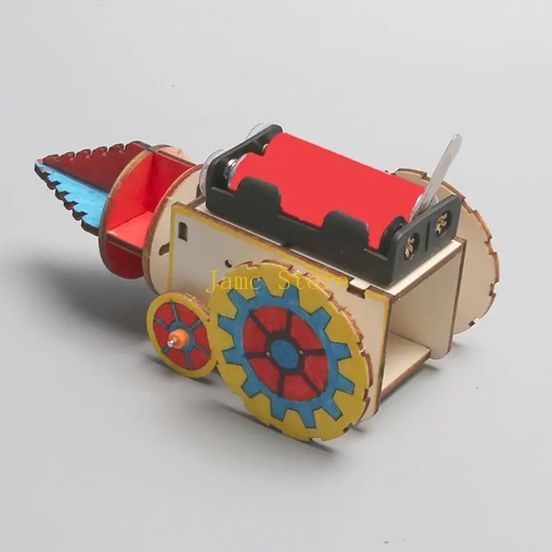 LX0B Children Educational Drilling Vehicle Craft Kits Interactive Building Toy For Sensory Development Science Learning
