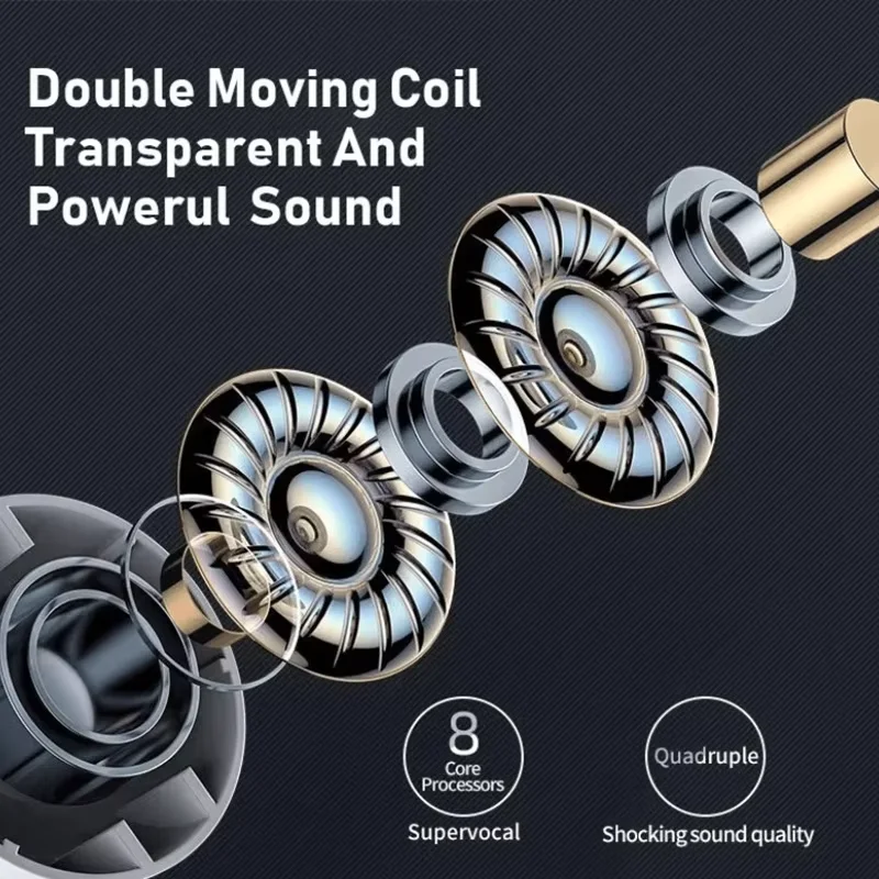 A9 Professional Wireless Bluetooth Headphones Smart Touchscreen Earplugs Noise-Cancelling Headphones for Sports and Gaming