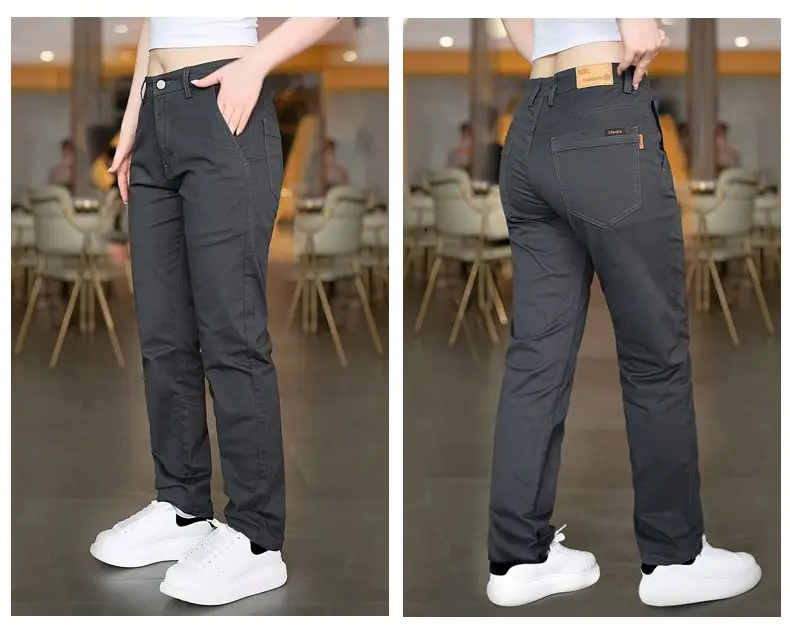 2026 Frühling Herbst Baumwoll-Herrenhose Trendige Vielseitige Elastische Leichte Business-Hose Formelle Schlanke Gerade Hose – Detail 8