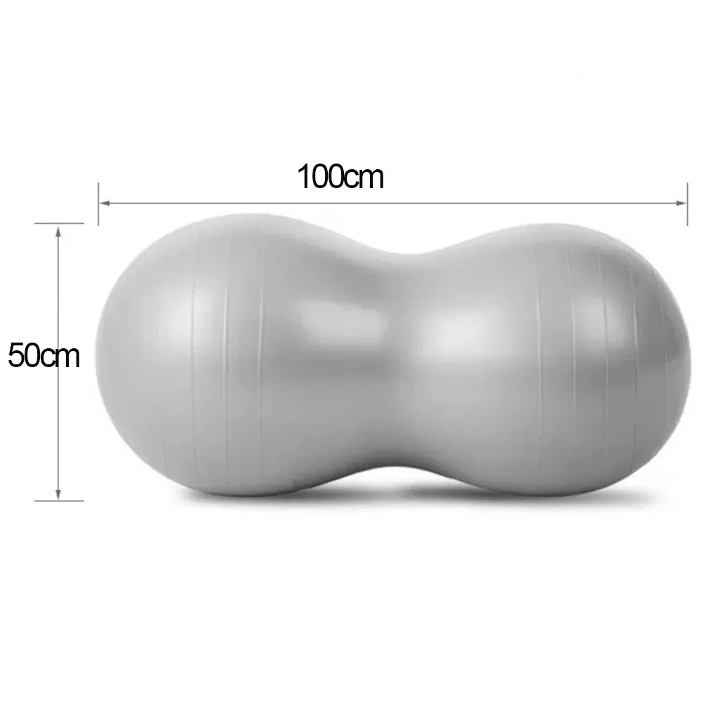 50X100CM Thicken Explosion-Proof PVC Peanut Capsule, Yoga Ball for Beginner, Fitness Weight Loss, Sports Exercise, 50x100cm