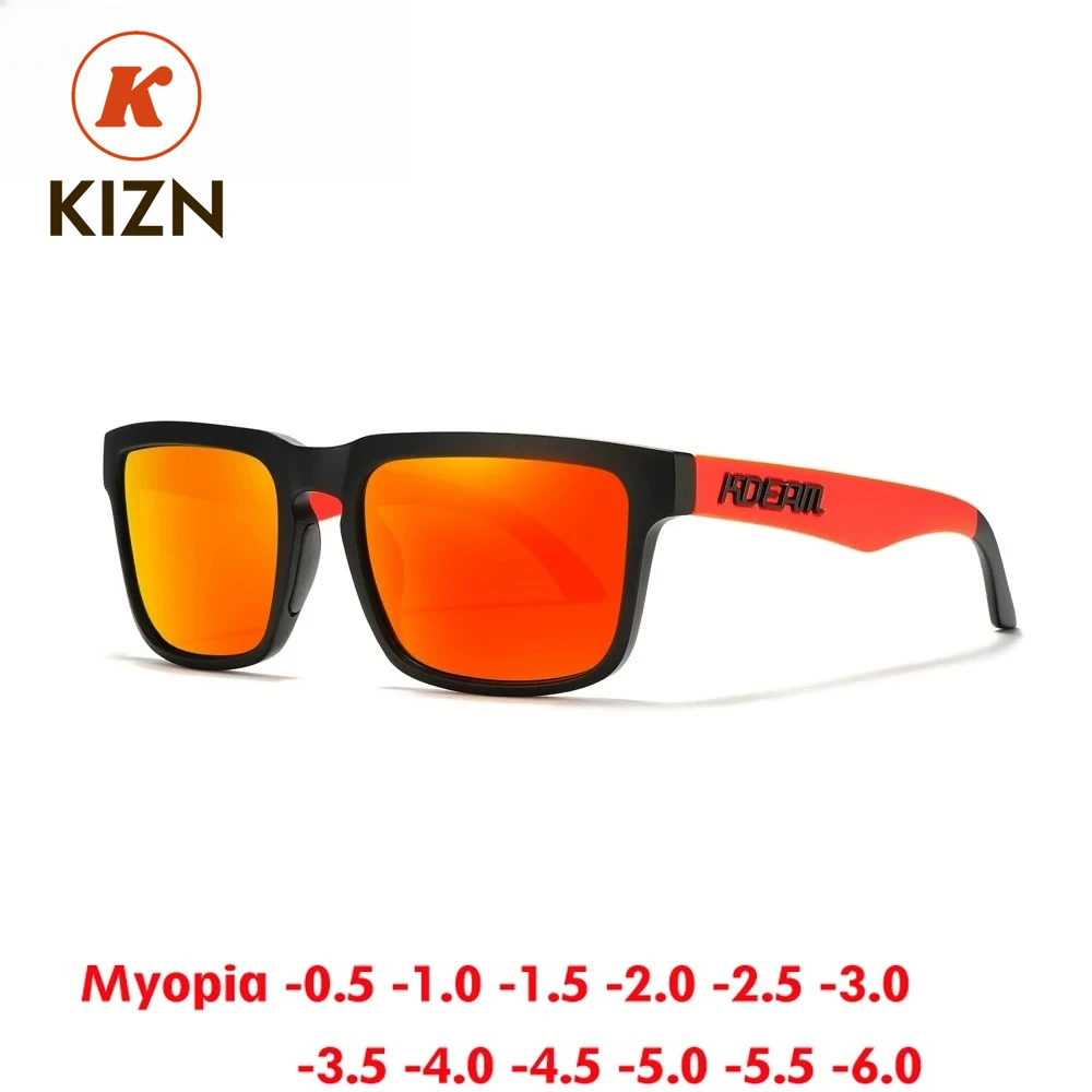 

KIZN TR90 мужские поляризационные солнцезащитные очки для близорукости модные спортивные уличные очки UV400 женские очки по рецепту оптика от -0,50 до -6,0