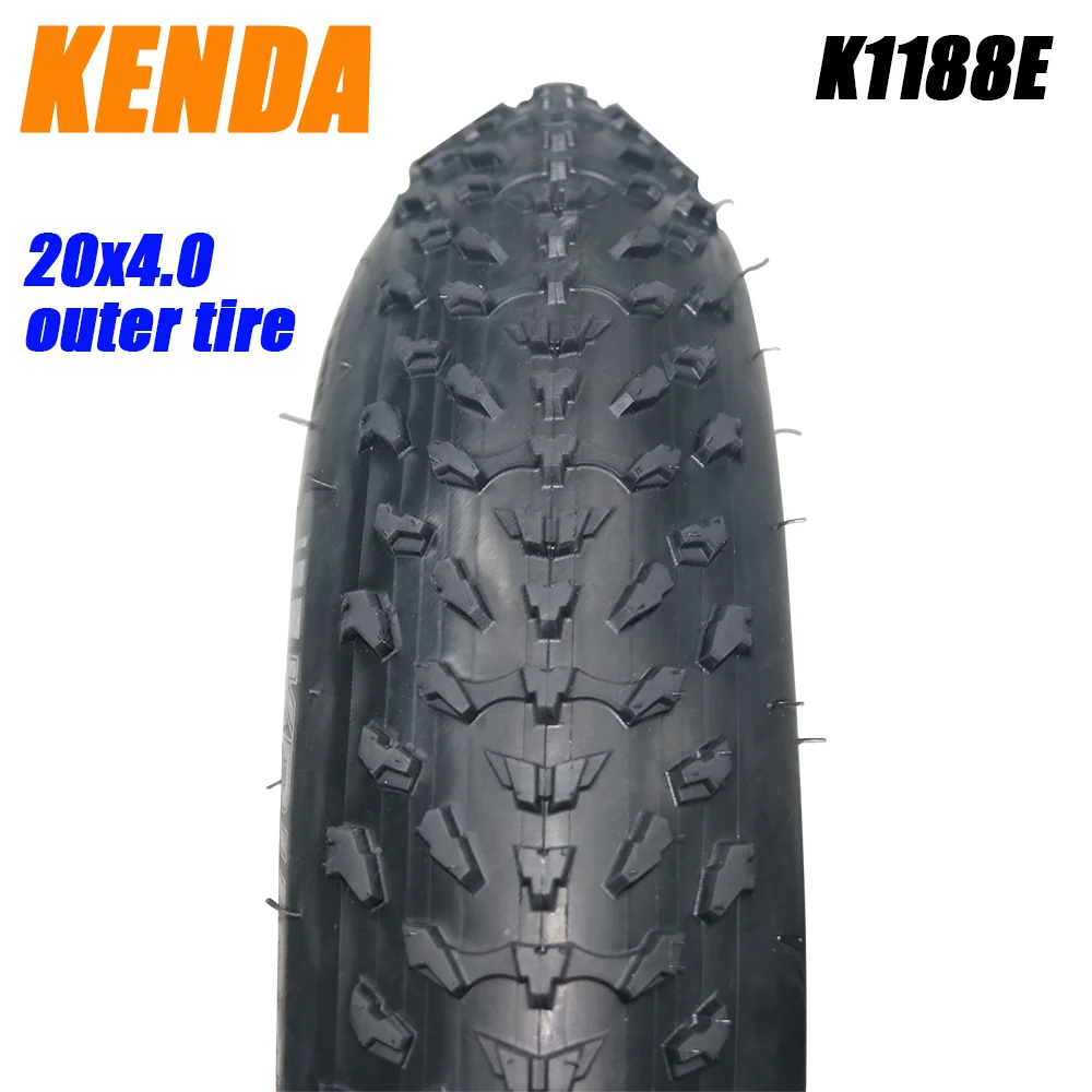 

Kenda K1188/K1167 Krusade Fat Tire 20x4.0 Bicycle Tire 20"x4.00 Wire Clincher SRC Black Fat Bike Tyre