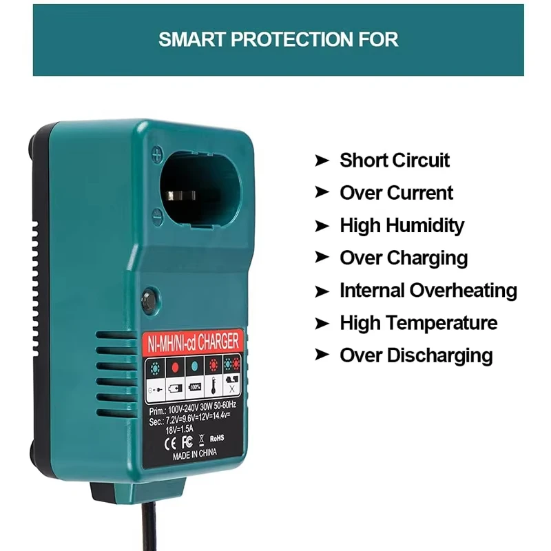 لماكيتا PA12 شاحن بطارية PA18 DC1804 DC1822 7.2 فولت-18 فولت NI-CD & ni-mh شحن البطارية أداة السلطة استبدال شاحن بطارية