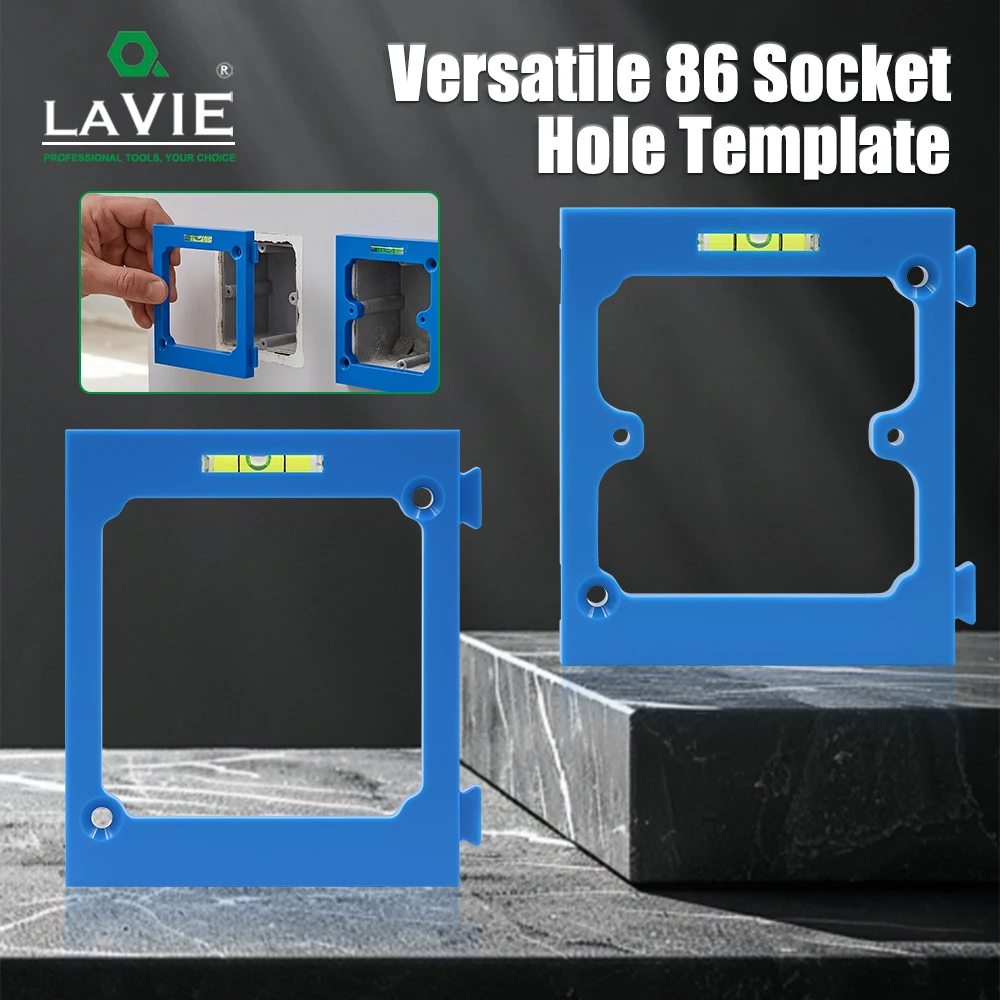 LAVIE 1pc 86 Type Switch Hole Template , Woodworking Router Guide Jig For Socket Box Recess, Positioning Tool AZ0903ABL