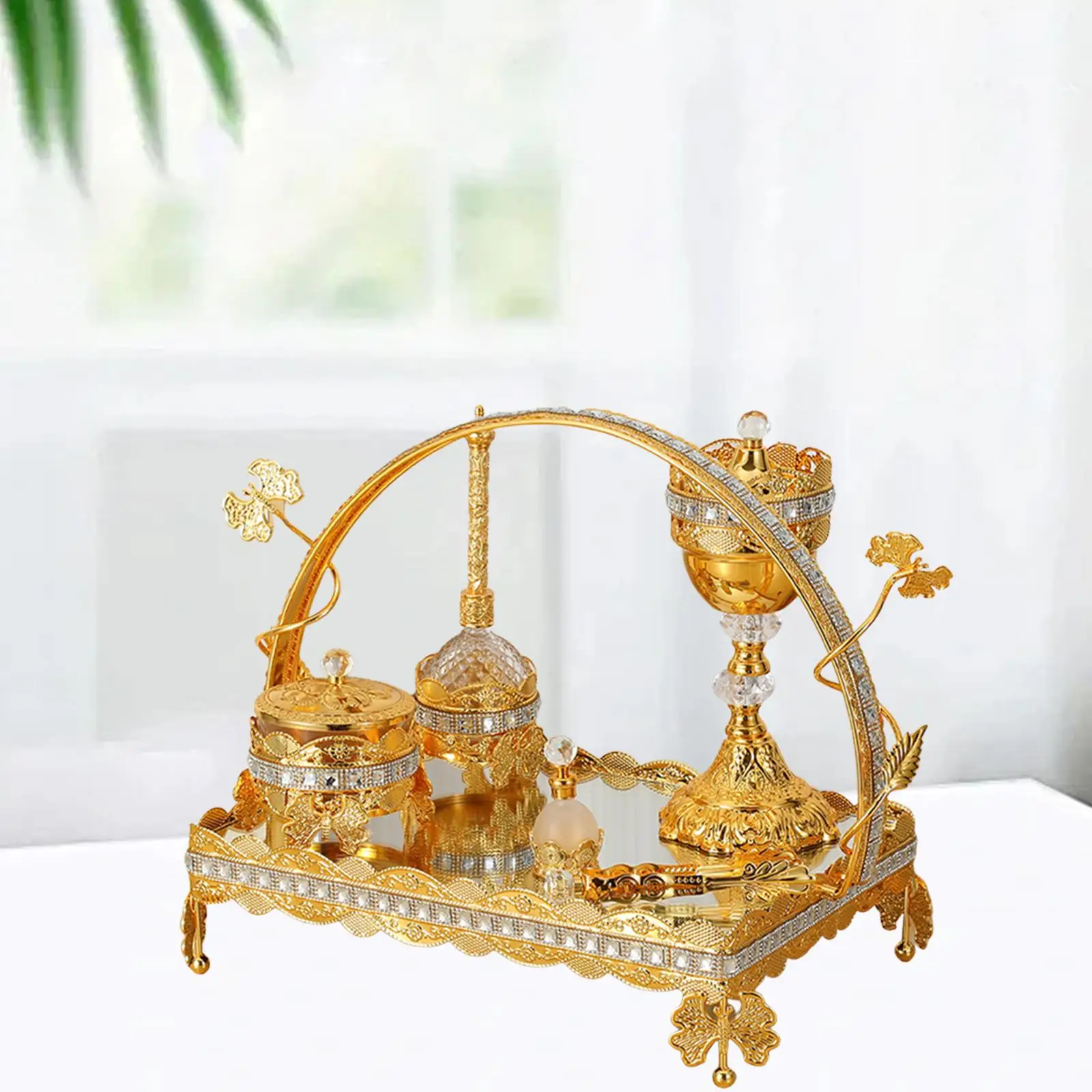 

6Pieces Incense Burner Decor Festival Party Table Centerpiece Ornament Arabian Incense Holder for Gifts SPA Bedroom Wedding